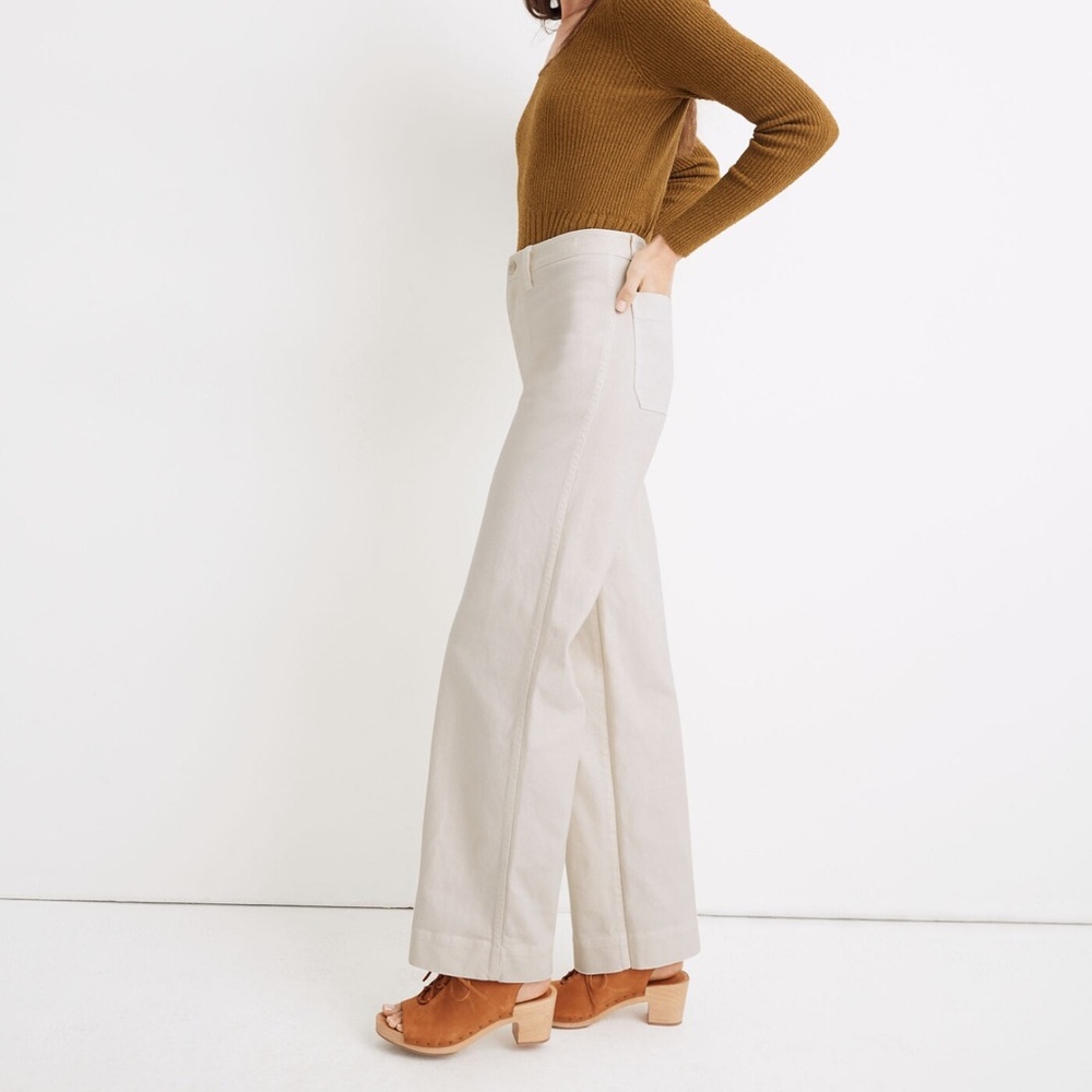 Madewell Slim Emmett Wide Leg Pants Cream Size 31 / 12